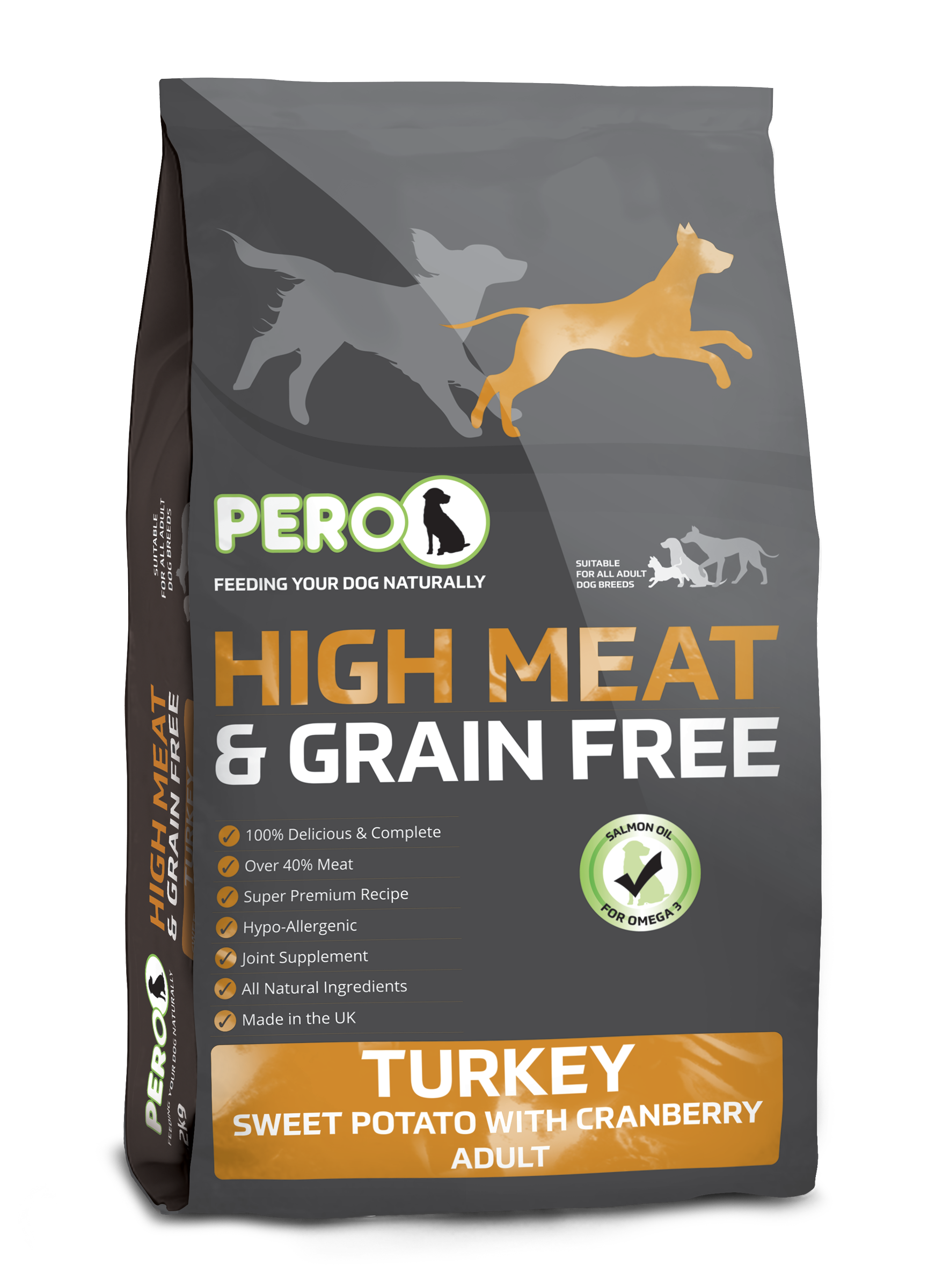 Pero Grain Free Turkey With Sweet Potato & Cranberry Dry Dog Food - 2kg